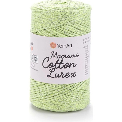 Yarn Art Macrame Cotton Lurex 726 světle zelená