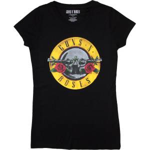 Guns N' Roses Classic Bullet Logo (Skinny Fit) Black M Дамски Риза (GNRTS03LB02)