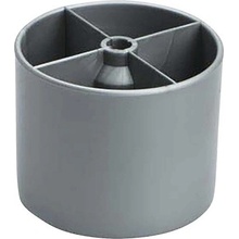 Walteco Nábytková noha průměr 49 mm výška 40 mm plast stříbrná 50092