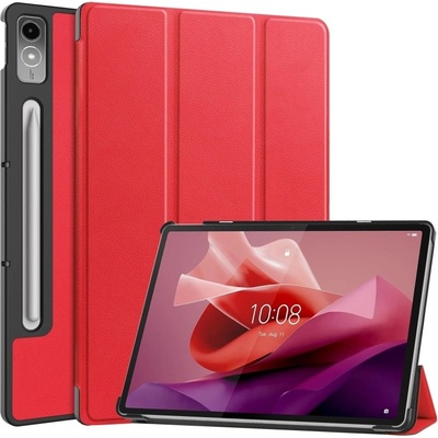 Vsetkonamobil 64800 LEATHER PRO Zaklápací kryt pre Lenovo Tab P12 červený
