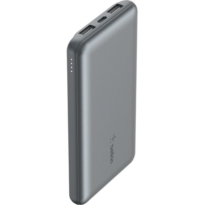 Belkin Портативна батерия Belkin - Power Bank, 10000 mAh, кабел USB-C, сива (BPB011btGY)
