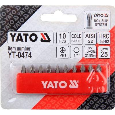 Bit Yato krížový 1/4" PH1 x 25 mm 10 ks