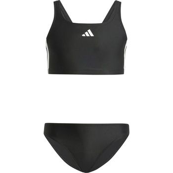 Adidas Детски комплект бикини adidas Kid's 3 Stripes Bold Bikini Bikini - Black / White - размер 98 (EU) (750-1879-0108)