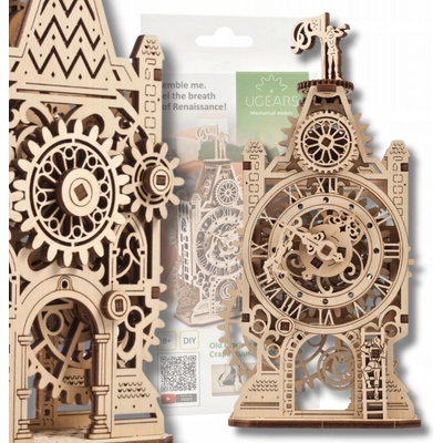 Ugears 3D mechanické puzzle Hodinová věž 44 ks – Sleviste.cz