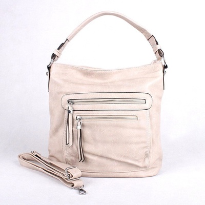 Romina & Co Středně velká kabelka na rameno i crossbody D177/20 béžová