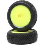 Losi Предно колело с гума Taper Pin, жълт диск (2): Mini-B