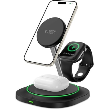 Tech-Protect 3в1 Магнитно Безжично Зарядно -Tech Protect QI15W-A46