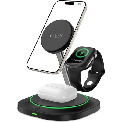 Tech-Protect 3в1 Магнитно Безжично Зарядно -Tech Protect QI15W-A46