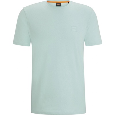 Boss Тениска Boss Mens BOSS ORANGE Tales T-Shirt with Logo Patch Premium Cotton - Aqua 446