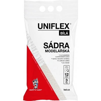 Uniflex sádra bílá, modelářská, 3 kg – Zboží Mobilmania