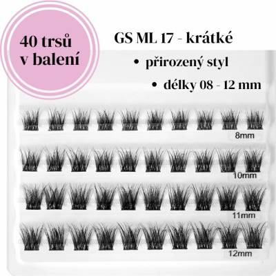 GloryStyles Samolepící segmentové řasy GS ML 17 Délka řas: krátké (8 - 12 mm) – Hledejceny.cz