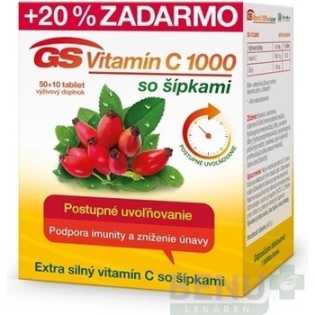 GS Vitamín C 1000 so šípkami 60 kapsúl