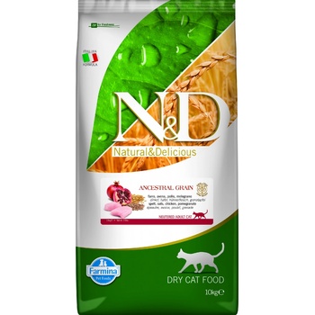 N&D Low Grain Cat Neutered Chicken & Pomegranate 10 kg
