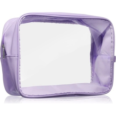 Notino Travel Collection extra large clear kosmetická taštička purple