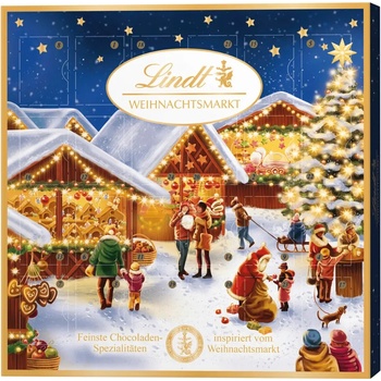 Lindt Adventní kalendář Mléčná čokoláda s různými náplněmi 115 g