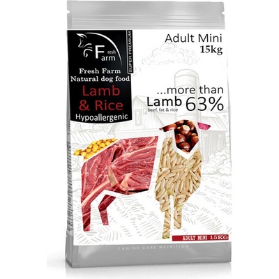 Fresh Farm Adult Mini Single Protein Lamb & Rice 15 kg
