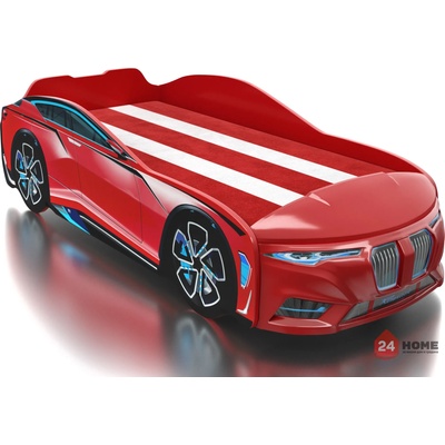 Romack Möbel, Русия Детско легло Romack Boxter червено + обемен капак + матрак + LED осветление