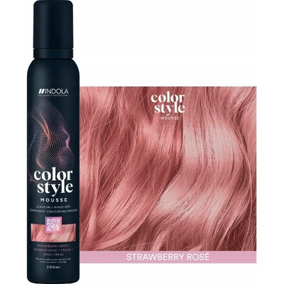 Indola Color Style Mousse farbiaca pena na vlasy Strawberry Rose 200 ml