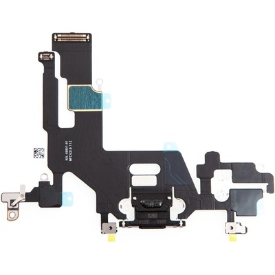 AppleMix Napájací a dátový konektor s flex káblom + mikrofóny pre Apple iPhone 11 - čierny - kvalita A+