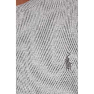 Памучен пуловер Polo Ralph Lauren в сиво от лека материя 710918163 (710918163)