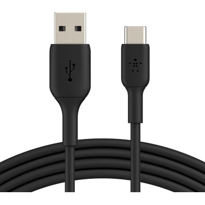 Кабел Belkin Boost Charge (CAB001bt0MBK), от USB C(м) към USB A(м), 1m, черен (CAB001bt0MBK)