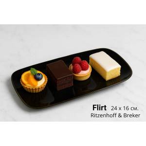 Ritzenhoff & Breker Порцеланово плато Flirt, плитко, черно 24 х 16 см. Ritzenhoff & Breker