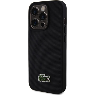Lacoste Комплект дизайнерски кожен кейс с MagSafe и кожен портфейл (джоб) с MagSafe за iPhone 17 Pro - Lacoste Iconic Petit Pique Logo MagSafe Case With Magnetic Wallet Set (черен) (LCHMBWP17LPLAK)