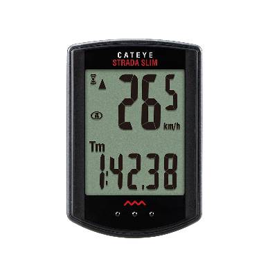 CATEYE Cyklopočítač CAT Strada Slim - road (RD310W) + zdarma Čelovka Headlamp