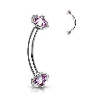 Šperky4U piercing do obočí s vnitřním závitem OB01005-P