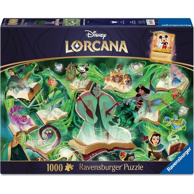 Ravensburger Пъзел Ravensburger от 1000 части - Disney Lorcana: Glimmers of the Realm - Emerald