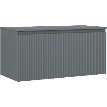 Mexen Rivel шкаф за баня под мивка 100 см с плот, 1 чекмедже, оребрен, мат графит - 91A20-10047-1-BFC66 (91A20-10047-1-BFC66)