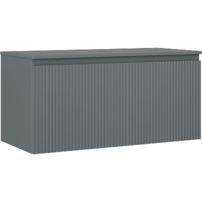 Mexen Rivel шкаф за баня под мивка 100 см с плот, 1 чекмедже, оребрен, мат графит - 91A20-10047-1-BFC66 (91A20-10047-1-BFC66)