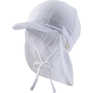 Sterntaler Детска шапка с козирка Sterntaler Kid's Schirmmütze Nacken Uni Cotton Cap - Weiß - размер 47 cm (904-4918-0413)