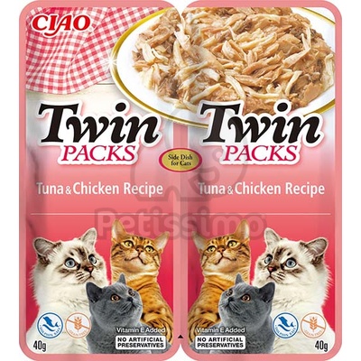 Inaba Foods Ciao Twin tuna & chicken recipe in broth 80 g