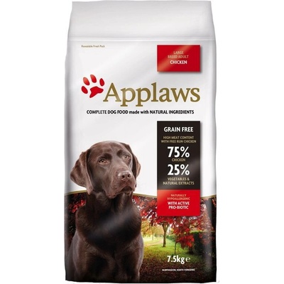 Applaws Adult Large Chicken суха храна за кучета от едрите породи, 75% пиле 7.5kg