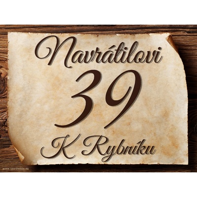 Cedulky sport hobby Cedulka domovní s číslem, ulicí a příjmením/CD2020 Velikost: 15x11 – Zboží Mobilmania