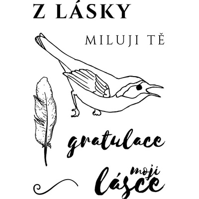 PAPERO AMO ♥ Polymerová sada razítek - Z lásky