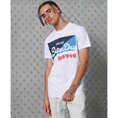 Superdry pánské triko Vintage Logo Primary bílá