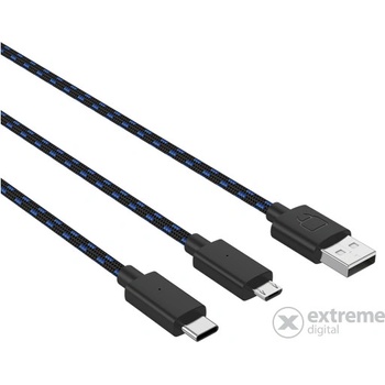 Venom VS5002 Dual Play & Charge USB Type-C nabíjací, 3m