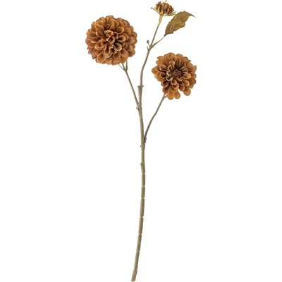 Bloomingville Umělá květina Chrysantemum Orange 66 cm, oranžová barva, plast