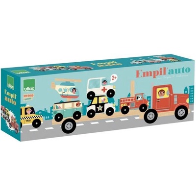 Vilac Дървен камион с колички за поставяне