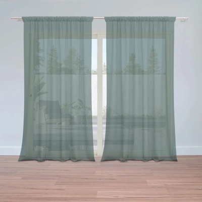 Sablio Záclony Lesná zelená 2: 2ks 150x250cm
