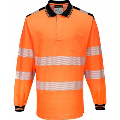 Portwest T184 PW3 Hi-Vis Polo tričko L/S Yellow/Navy M