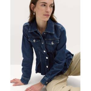 Marks & Spencer Дънково яке с яка и волани Marks & Spencer военноморска синя Marks & Spencer | Sin | ЖЕНИ | 8
