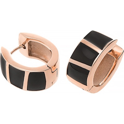 MPM Dámské ocelové nerezové náušnice 7256 - růžově pozlacené