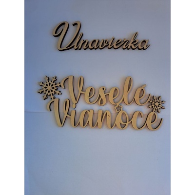 Drevený vyrez veselé vianoce 22*9cm