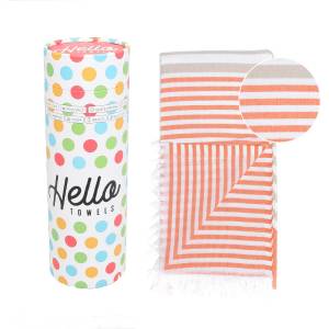 Hello Towels памучна кърпа Bali, Оранжево/ Бежово