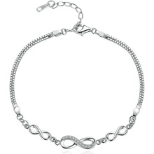 Grace Silver Jewellery stříbrný Triple Infinity nekonečno NR-SCB037 stříbrná