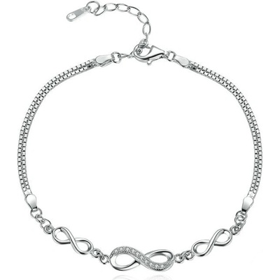 Grace Silver Jewellery stříbrný Triple Infinity nekonečno NR-SCB037 stříbrná