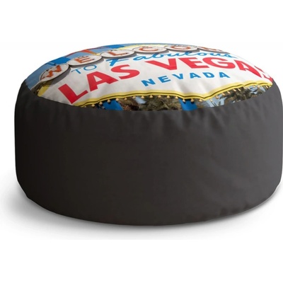 Sablio Taburet Circle Welcome to Las Vegas: 40x50 cm